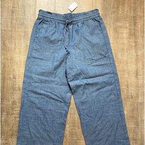 J crew chambray wide leg pull on pant - NWT